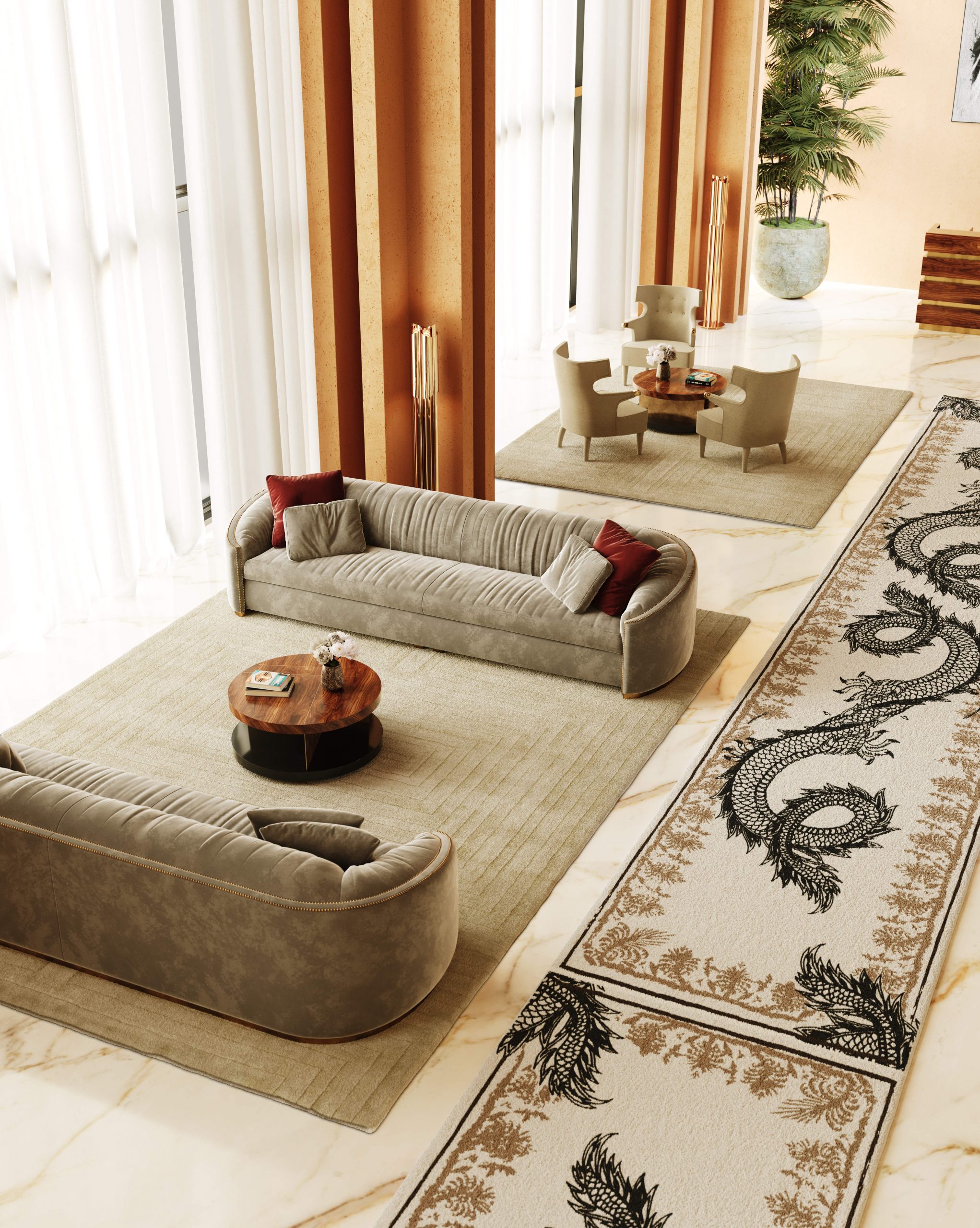 Redefining Hotel Lobby Luxury with Rug'Society and BRABBU